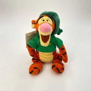 Disney Store ST. PATRICKS DAY Tigger Bean Bag Plush Winnie Pooh Leprechan NWT